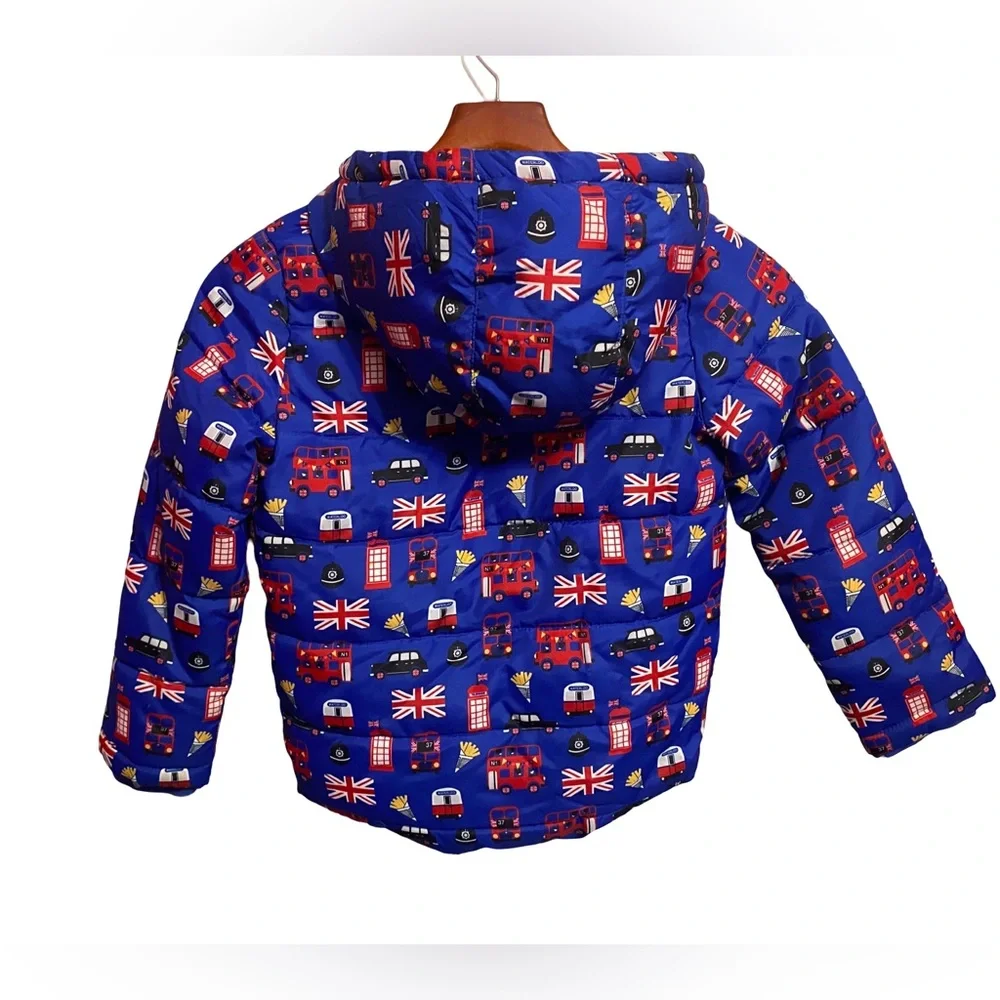 Gymboree Boys' London Puffer Jacket Full Zip Sherpa Lined Size 6